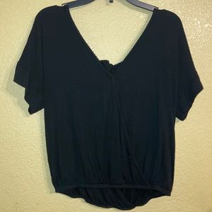 Black bowed tied shirt